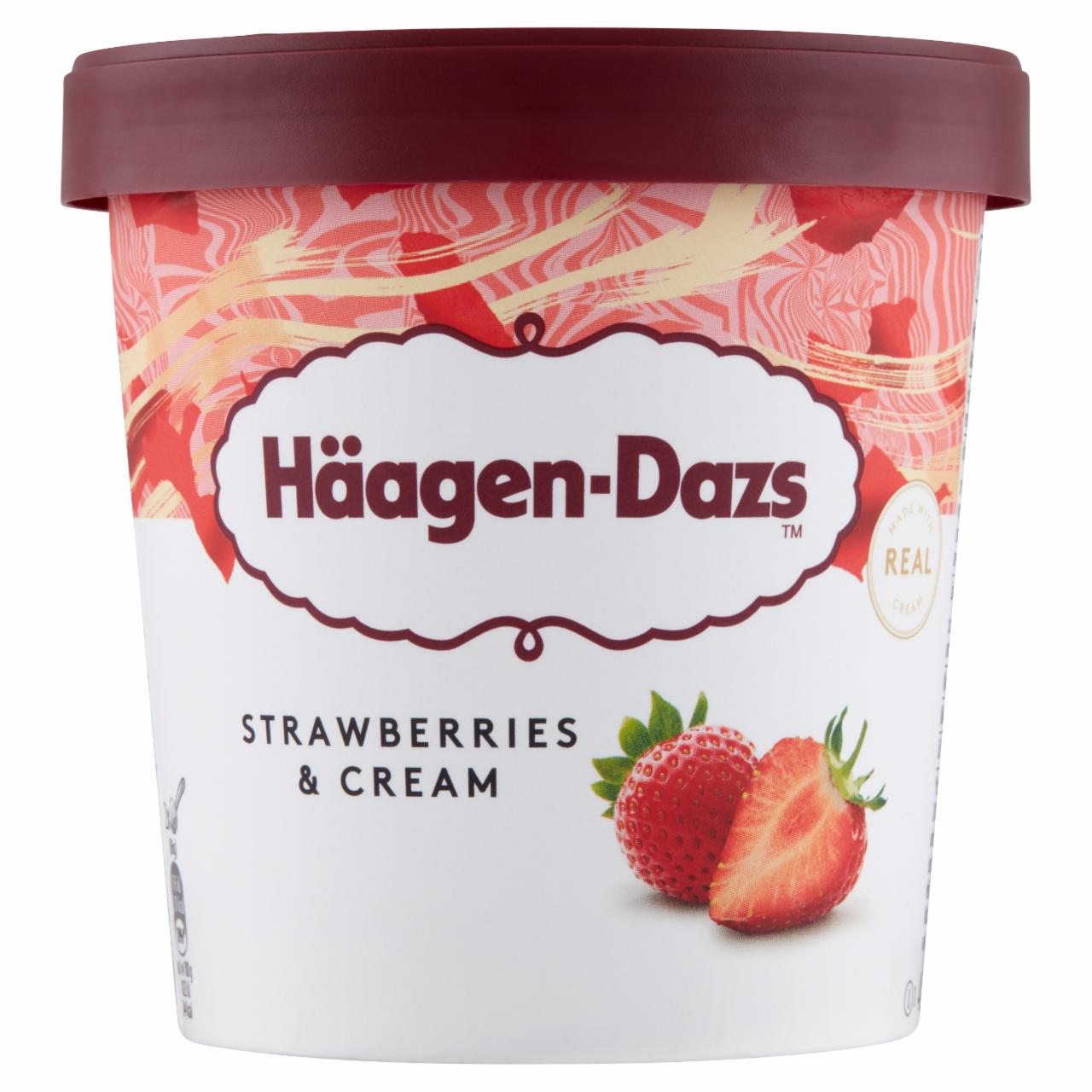 Photo - Häagen-Dazs Strawberry Ice Cream with Strawberry Pieces 460 ml
