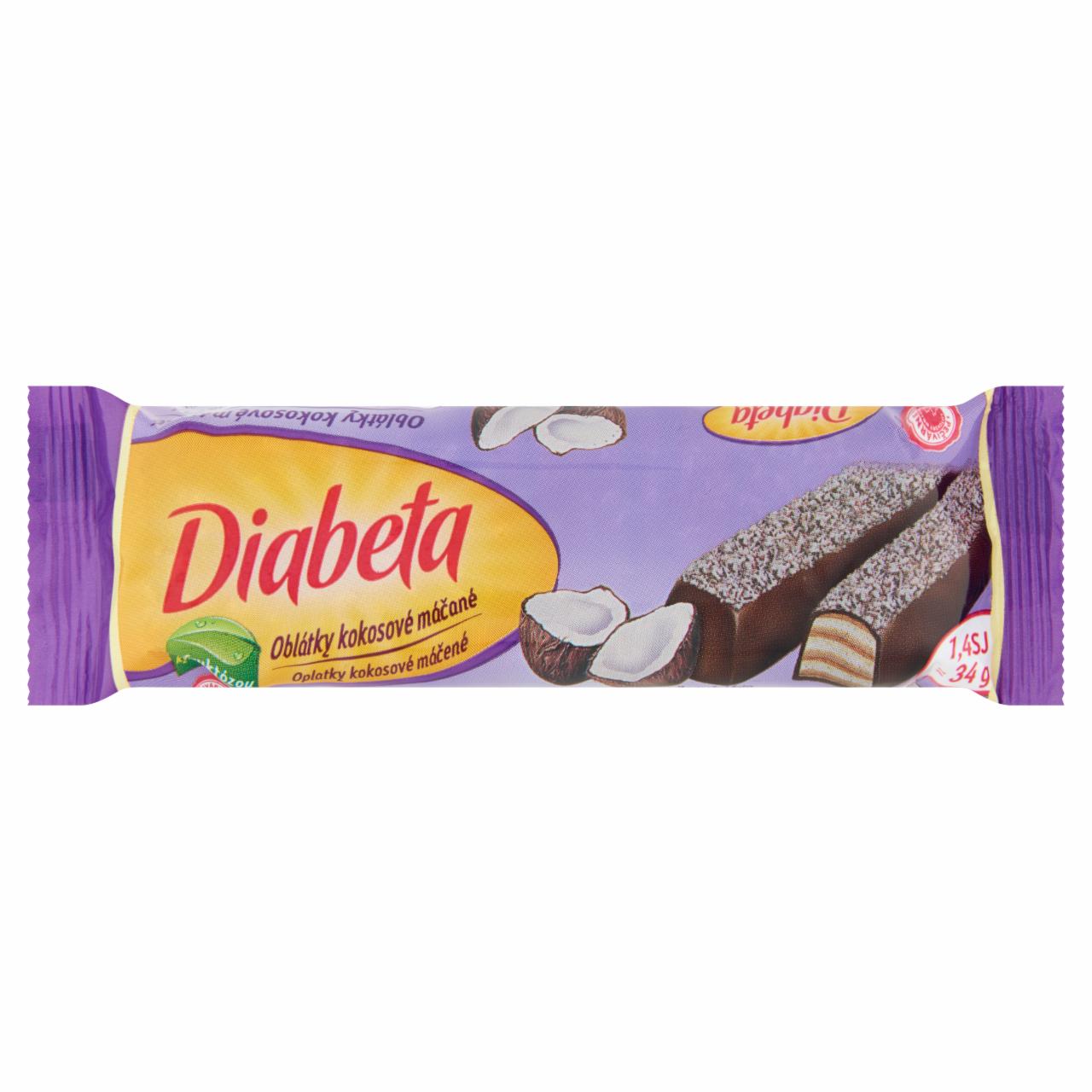 Photo - Diabeta Wafer Filled with Coconut with Fructose Dipped in Cocoa Dressing Sprinkled with Coconut 34 g