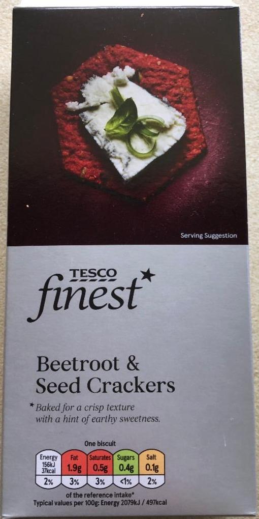 Photo - Beetroot & Seed Crackers Tesco finest