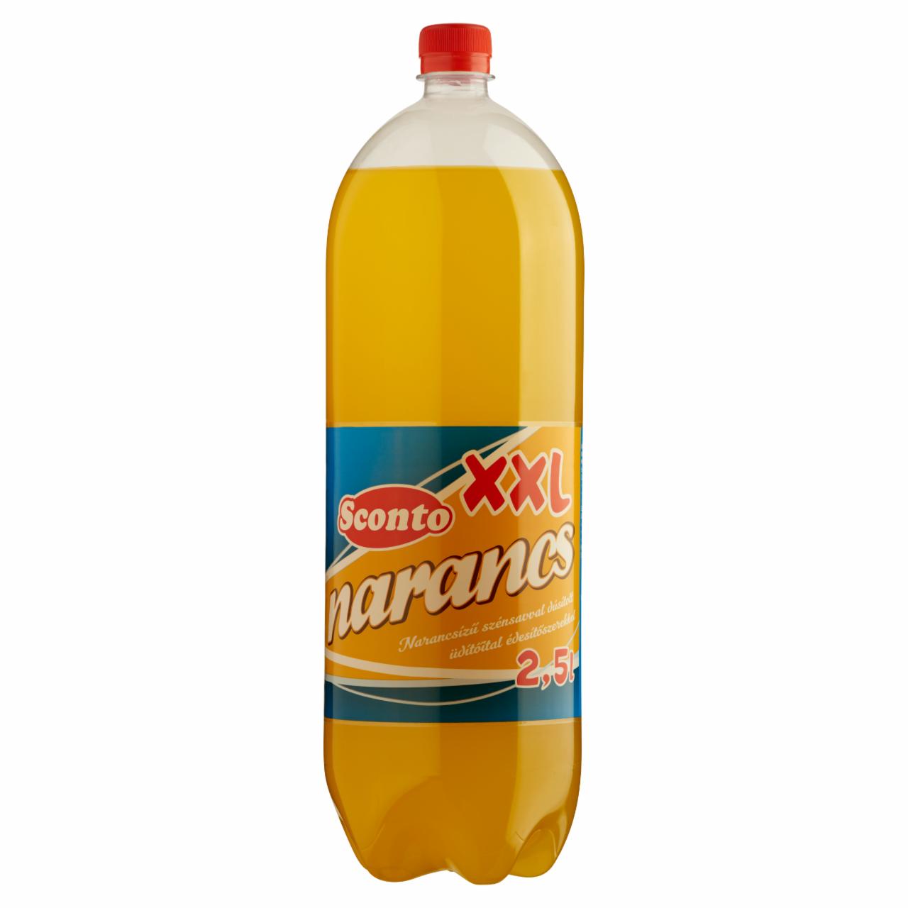 Photo - Sconto XXL Energy-Free Orange Flavoured Carbonated Drink with Sweeteners 2,5 l