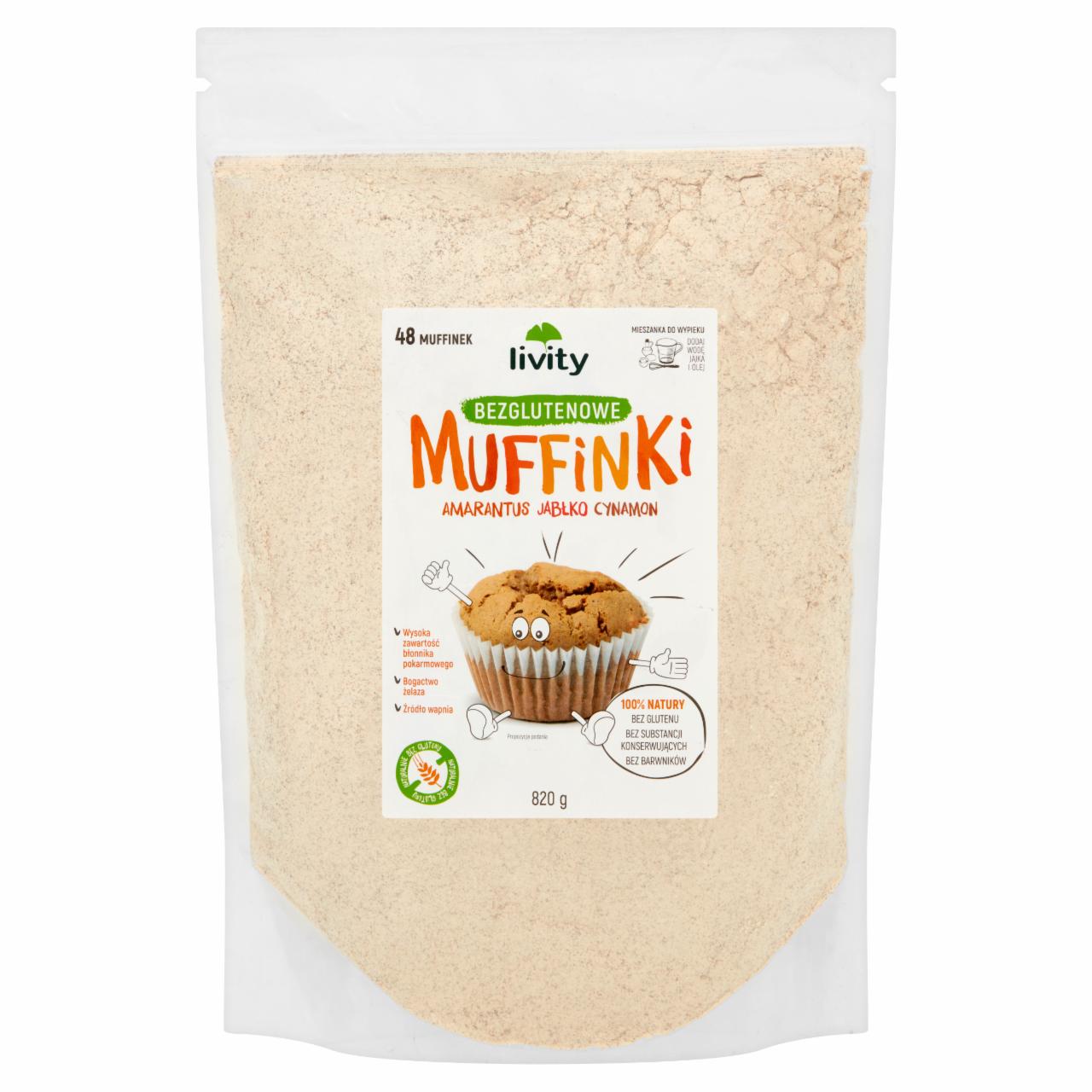 Photo - Livity Gluten-free Muffins Amaranth Apple Cinnamon Mix for Baking 820 g