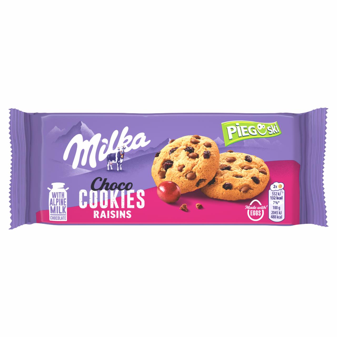 Photo - Milka Pieguski Choco Cookies Raisins Chocolate and Raisins Cookies 135 g