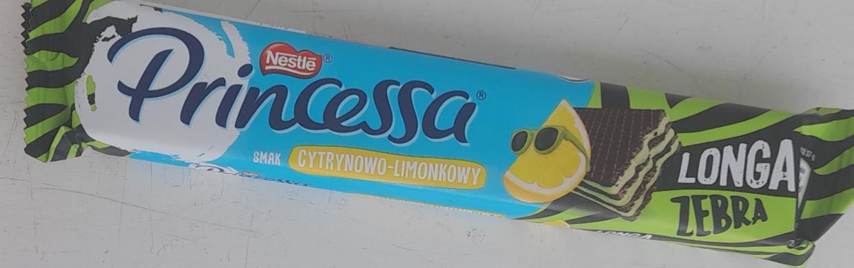 Photo - Princessa Longa Zebra Lemon-Lime Flavoured Cocoa Wafer Layered with Cream 37 g
