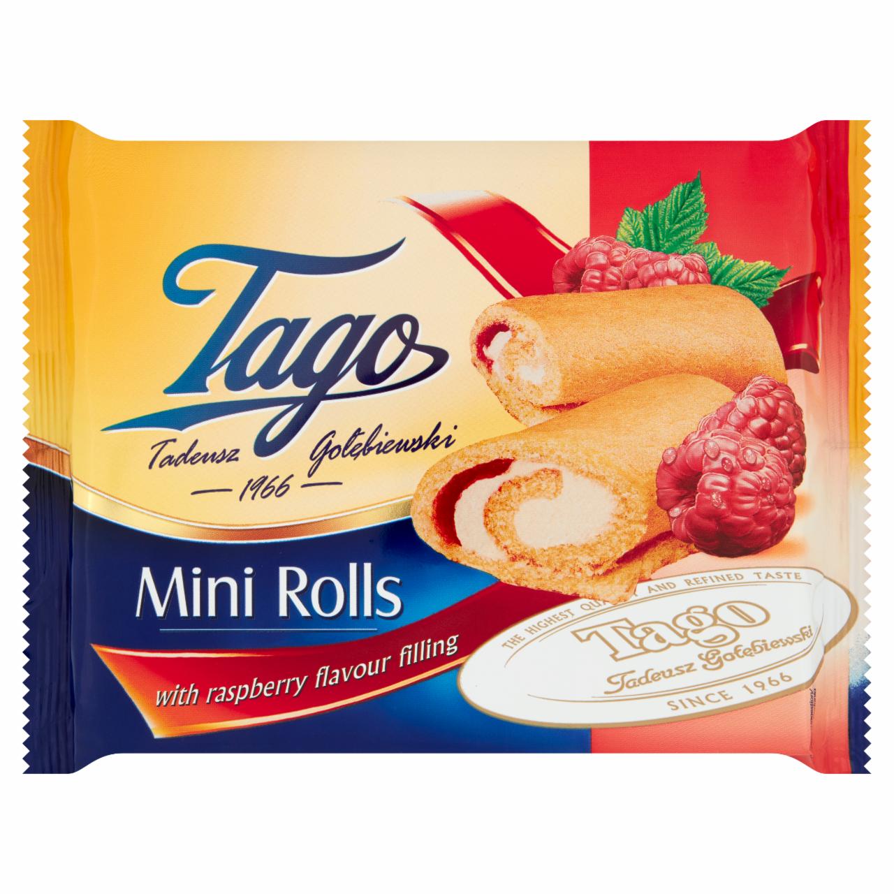 Photo - Tago Mini Rolls with Raspberry Flavour Filling and Vanilla Flavour Cream 150 g