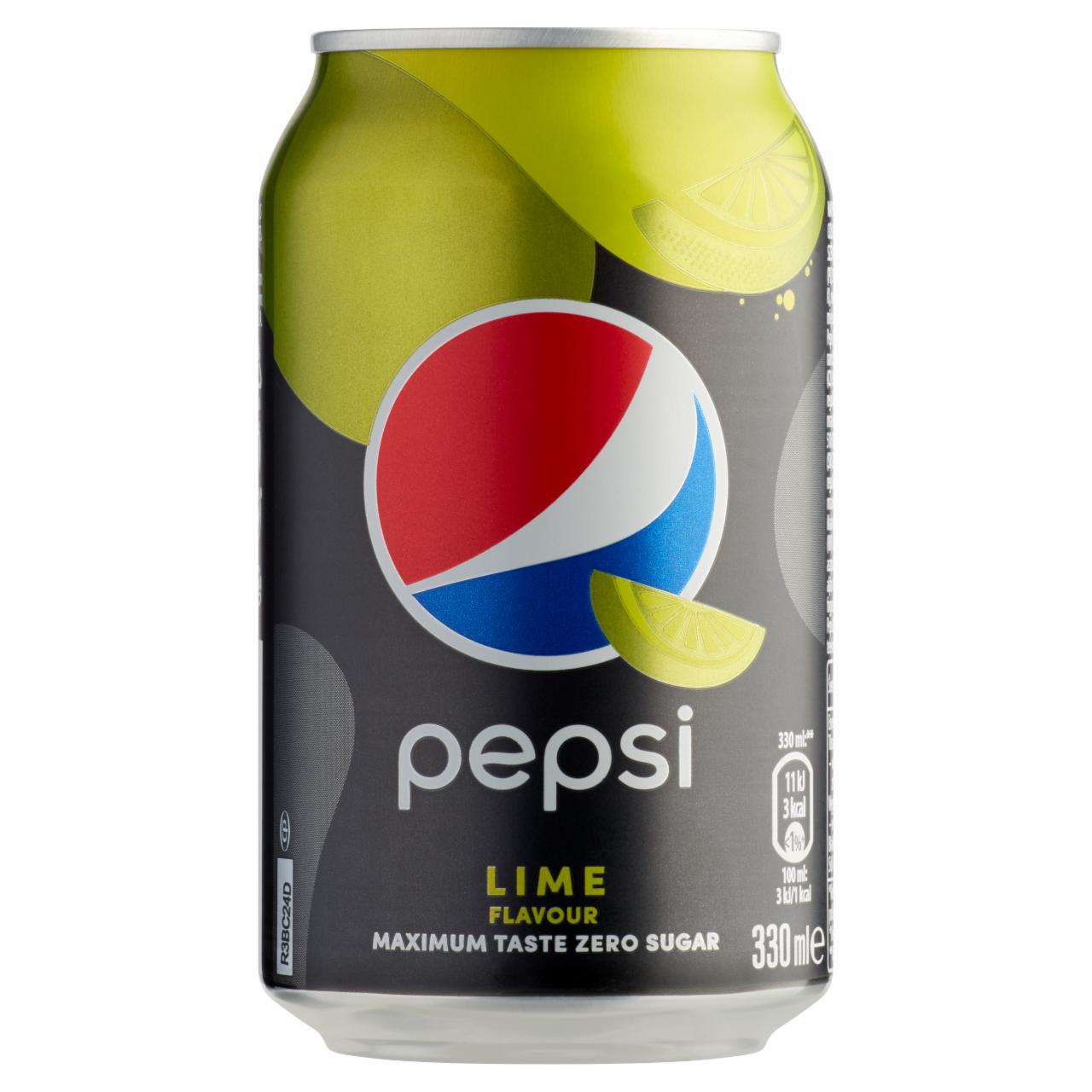 Photo - Pepsi Lime Cola Flavoured Energy-Free Carbonated Drink with Sweeteners 330 ml