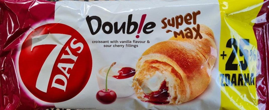 Photo - 7 Days Doub!e Super Max Croissant with Vanilla Flavour Cream and Sour Cherry Fillings 110 g