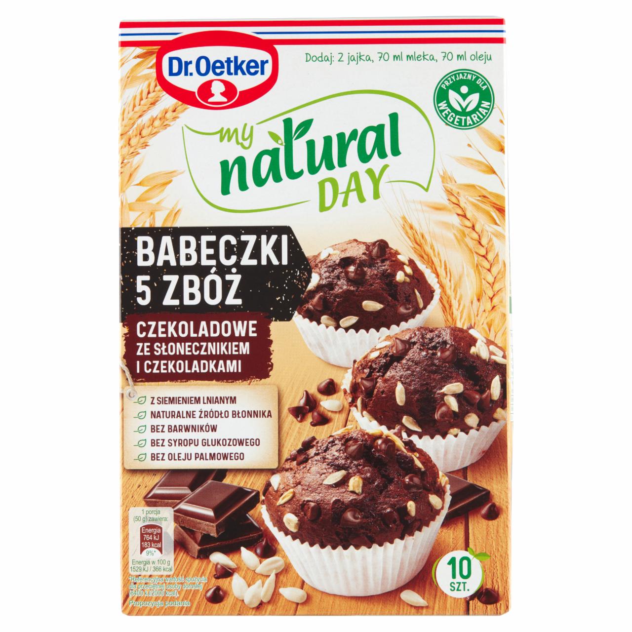 Photo - Dr. Oetker My Natural Day 5 Cereal Chocolate Muffins with Sunflower Seeds and Chocolates 263 g