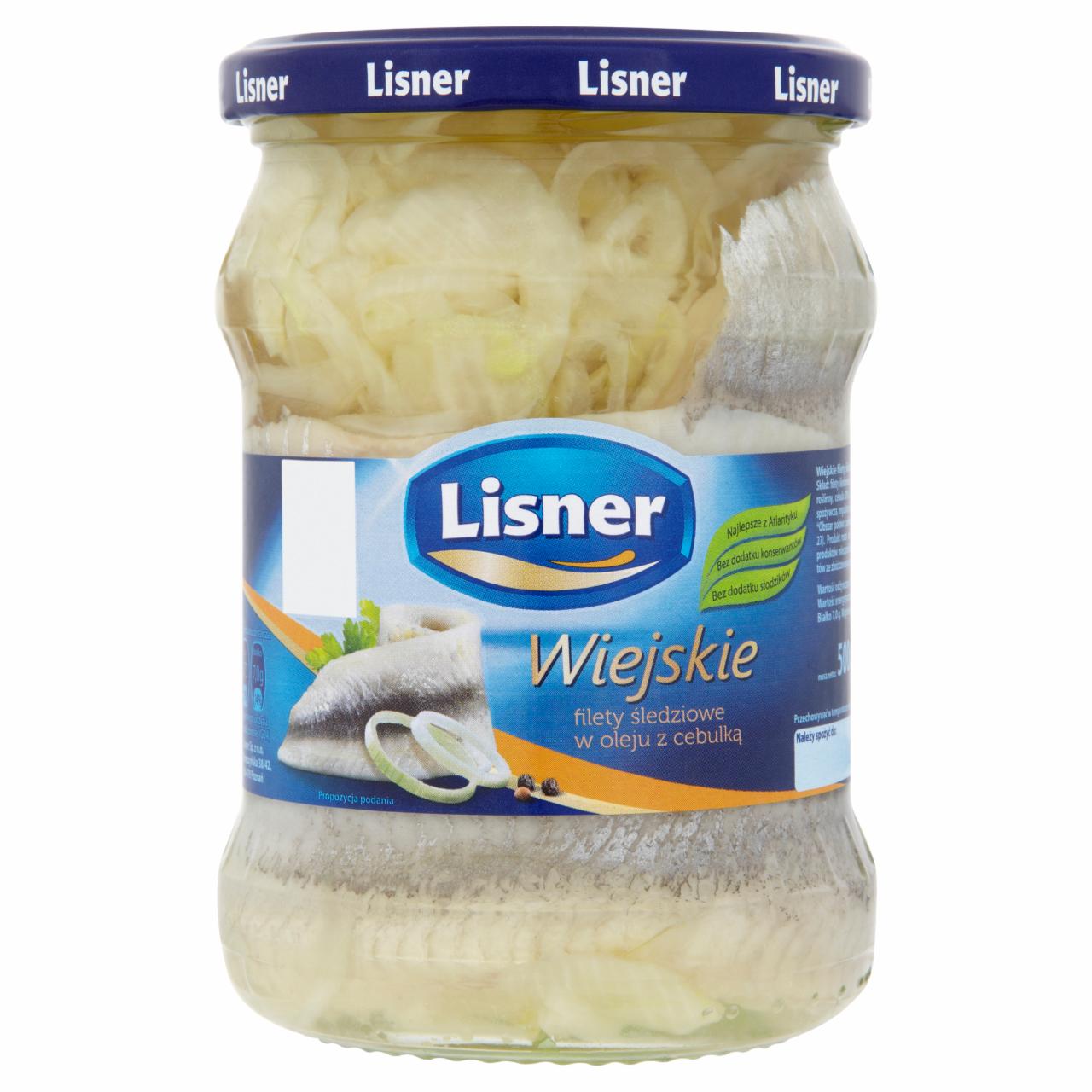 Photo - Lisner Wiejskie Herring Fillets with Onion 500 g