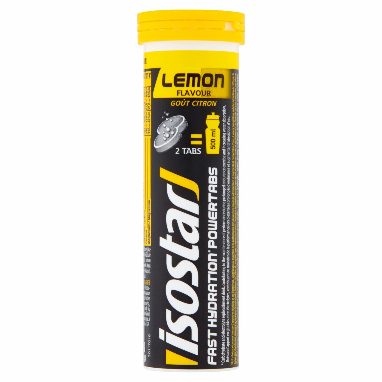 Photo - isostar Powertabs Lemon Flavoured Tablets Dietary Supplement 120 g (10 x 12 g)
