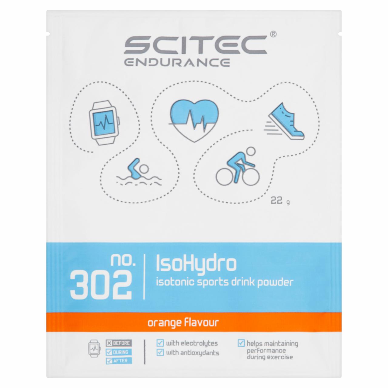 Photo - Scitec Endurance IsoHydro Orange Flavoured Isotonic Sports Drink Powder 22 g