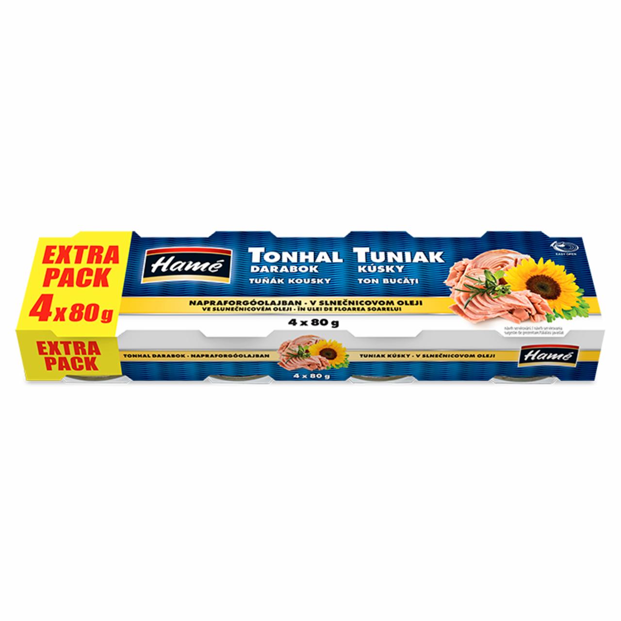 Photo - Hamé Tuna Pieces in Sunflower Oil 4 x 80 g