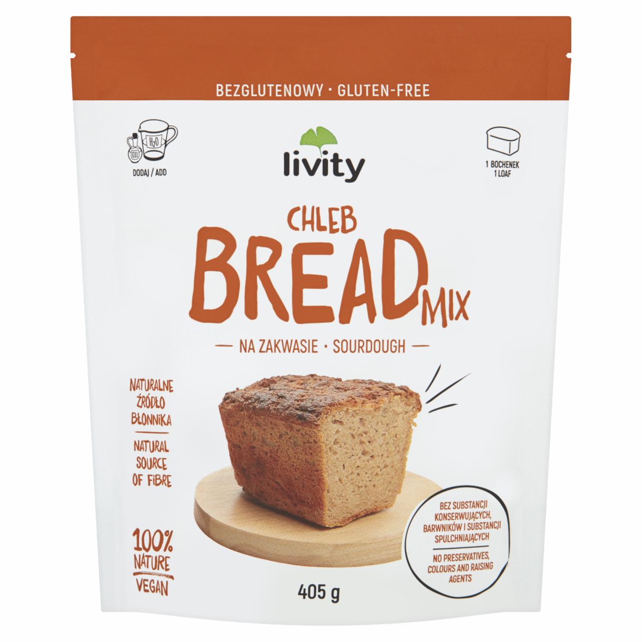 Photo - Livity Gluten-Free Sourdough Bread Dough Baking Mix 405 g