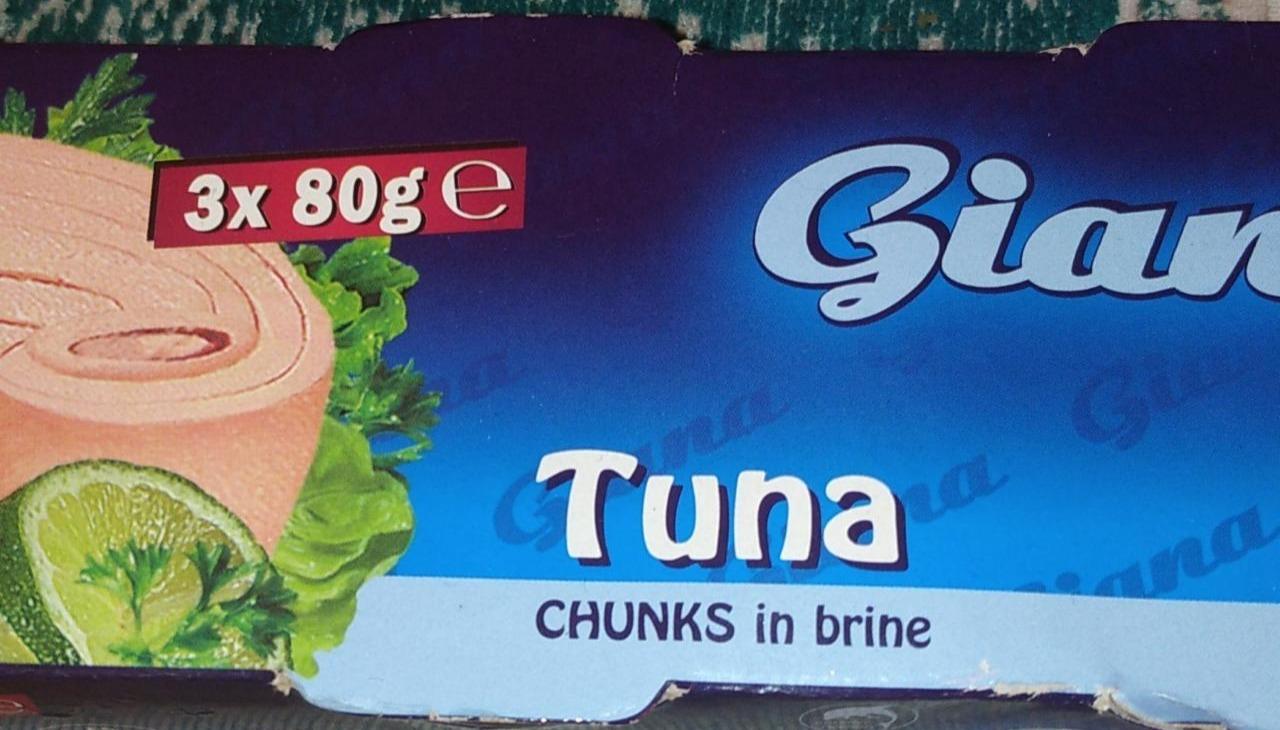 Photo - Giana Tuna Chunks in Brine 170 g
