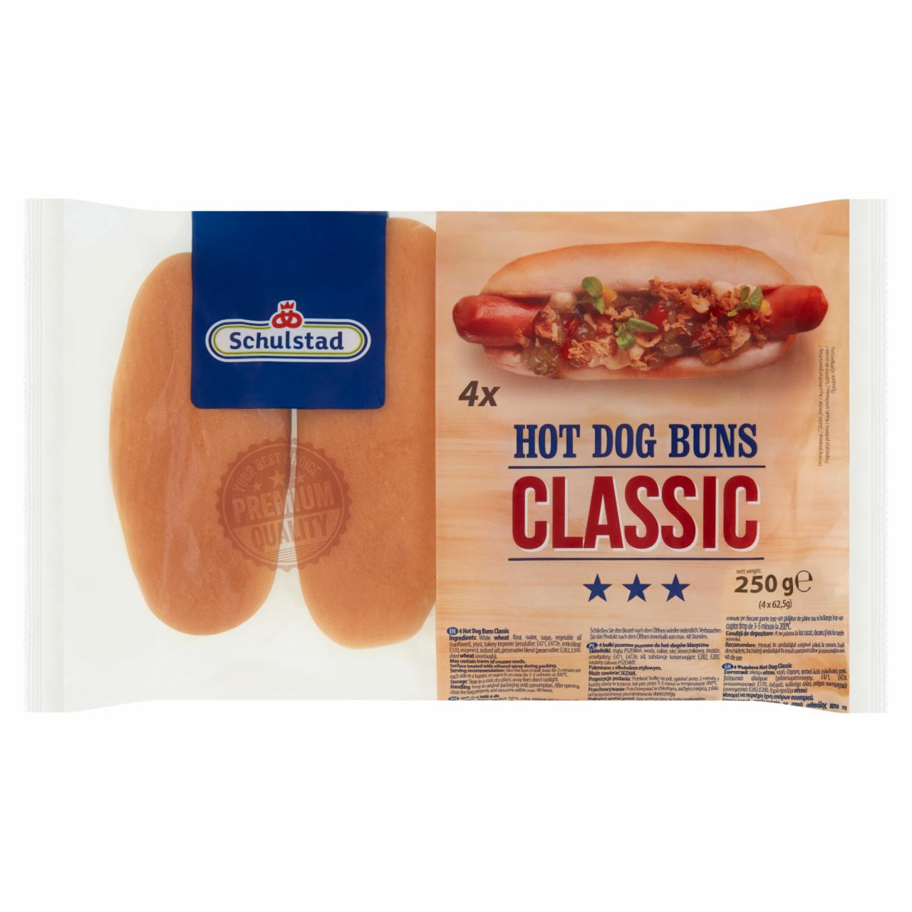 Photo - Schulstad Classic Hot-Dog Wheat Buns 250 g (4 x 62.5 g)