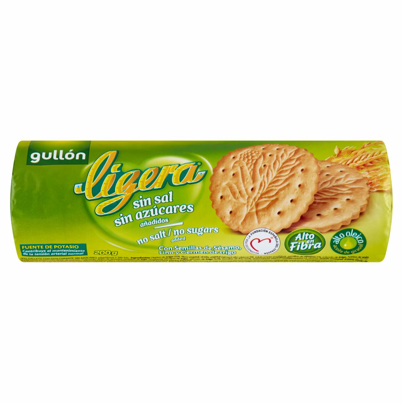 Photo - Gullon Ligera Salt-Free Biscuits without Added Sugar, with Sweetener 200 g