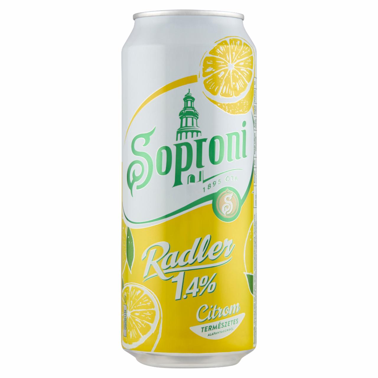 Photo - Soproni Radler Lemon Flavoured Beer Drink 1,4% 0,5 l Can