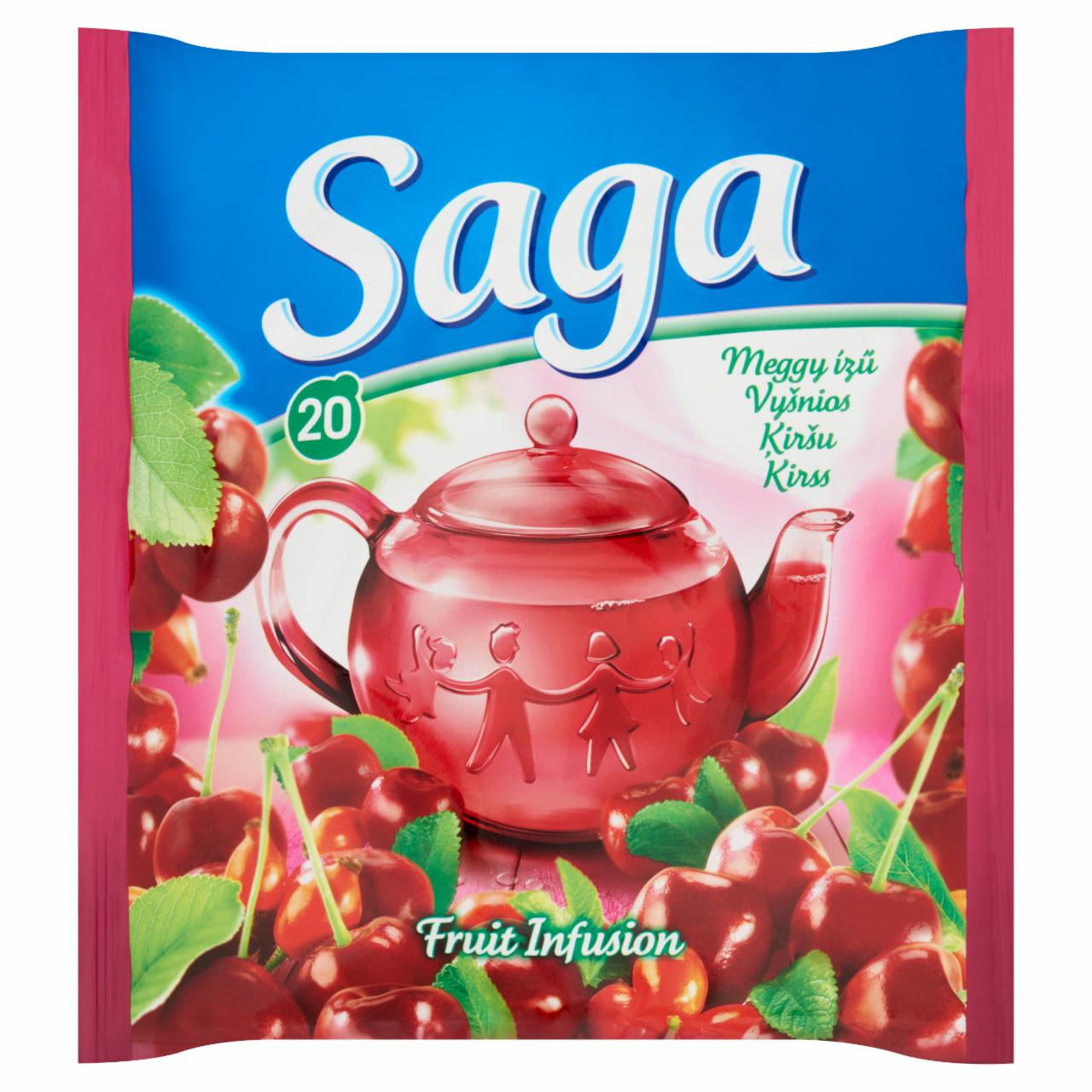 Photo - Saga Sour Cherry Flavoured Fruit Tea 20 Tea Bags