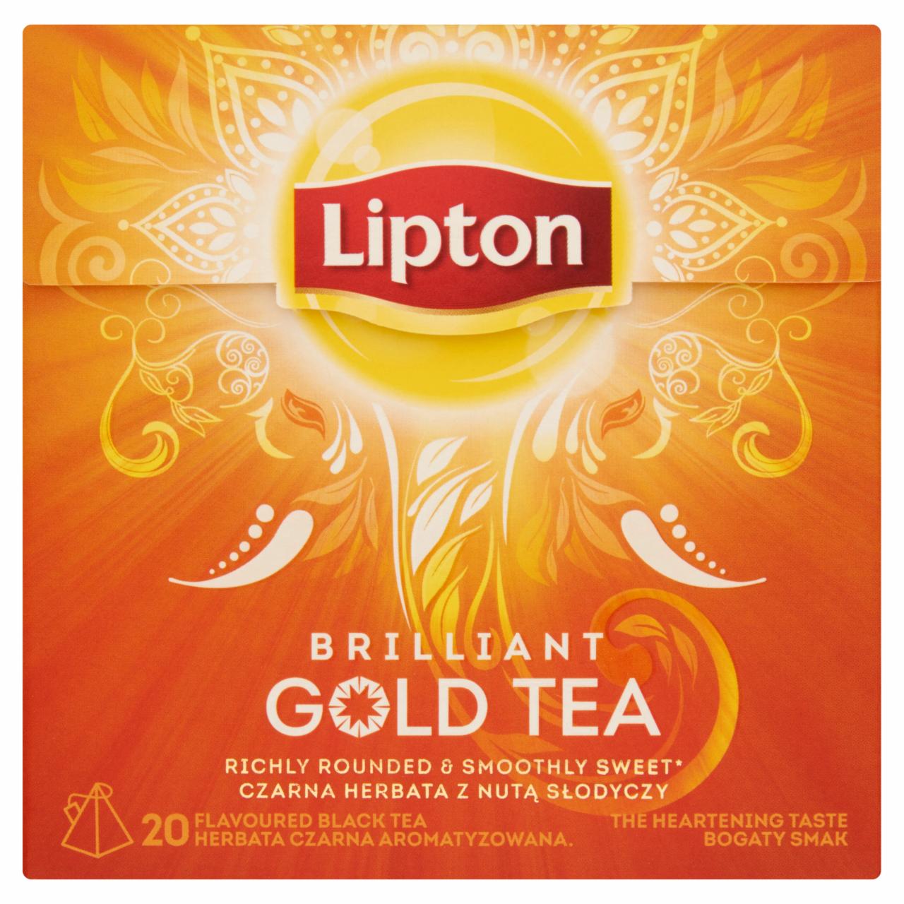 Photo - Lipton Brilliant Gold Tea Flavoured Black Tea 20 Pyramid Tea Bags