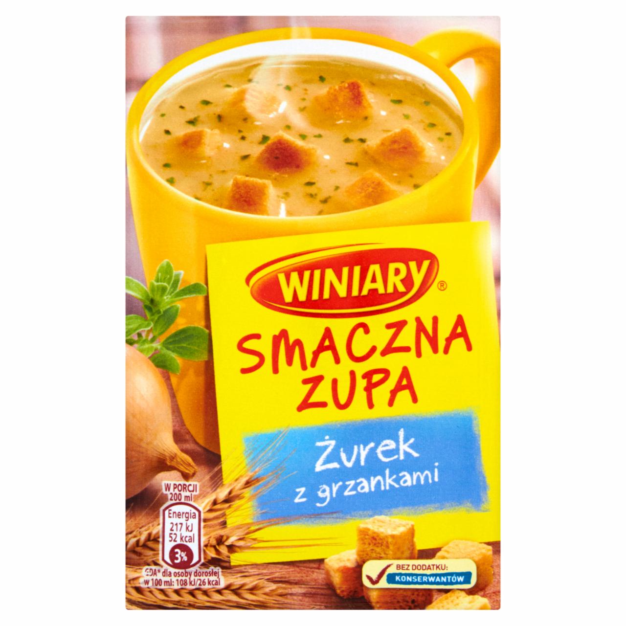 Photo - Winiary Smaczna zupa Soup from Fermented Rye Flour with Croutons 13 g