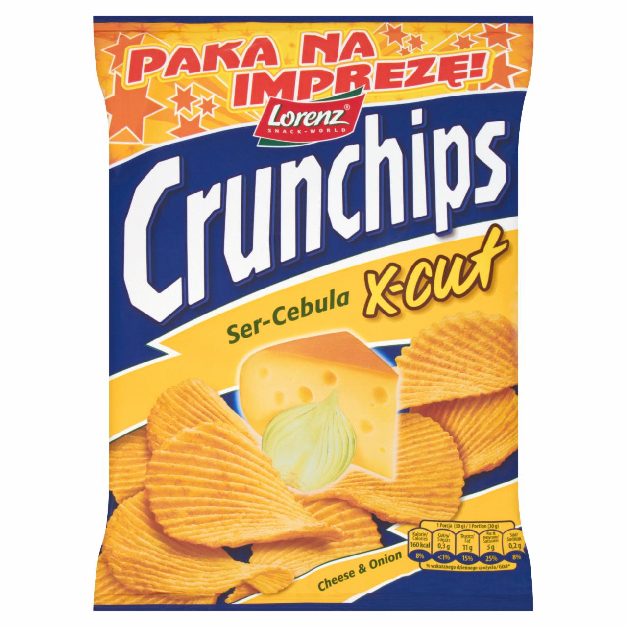 Photo - Crunchips X-Cut Cheese and Onion Potato Crisps with Cheese and Onion Flavour 250 g