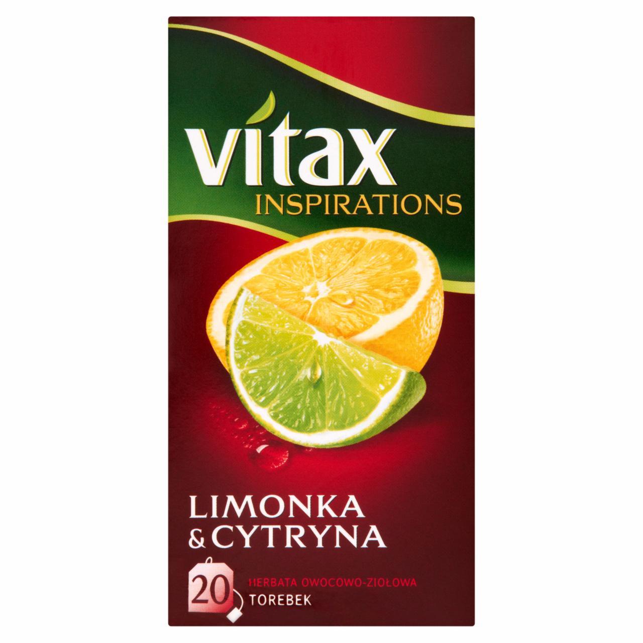Photo - Vitax Inspirations Lime and Lemon Fruit and Herbal Tea 40 g (20 Bags)