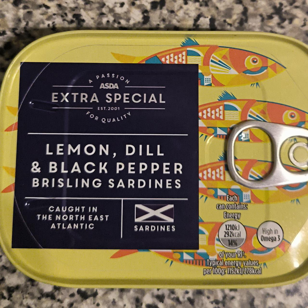 Photo - Lemon, dill & black pepper brisling sardines Asda Extra Special