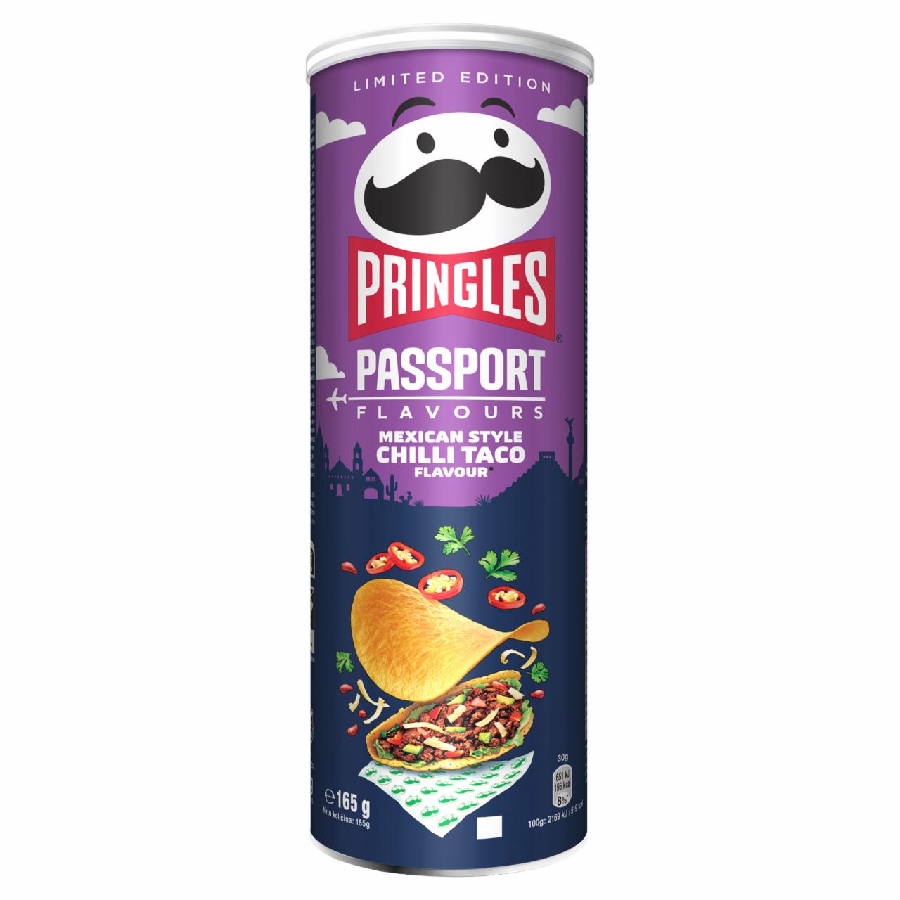 Photo - Pringles Passport Flavours Chilli Taco Flavour Savoury Snack 165 g