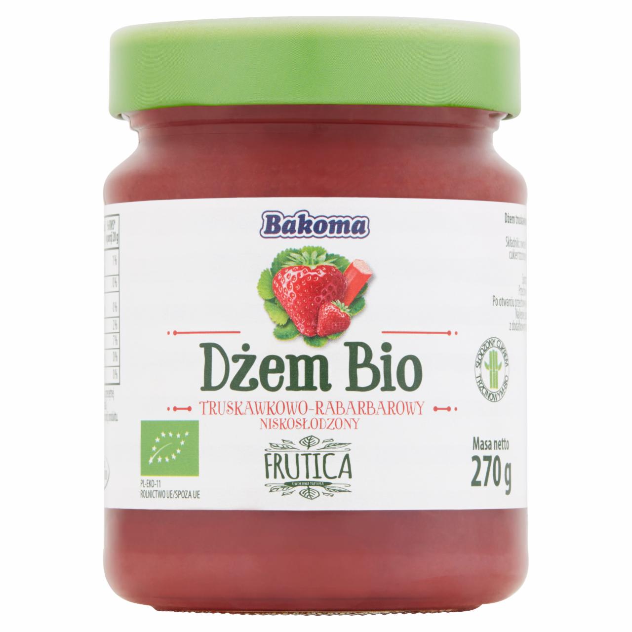 Photo - Bakoma Frutica Low Sugar Strawberry-Rhubarb Bio Jam 270 g