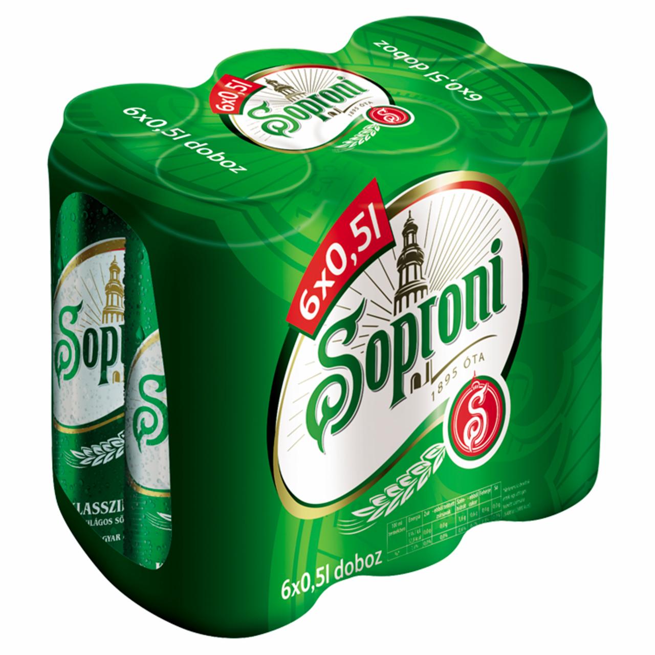 Photo - Soproni Klasszikus Lager Beer 4,5% 6 x 0,5 l Can