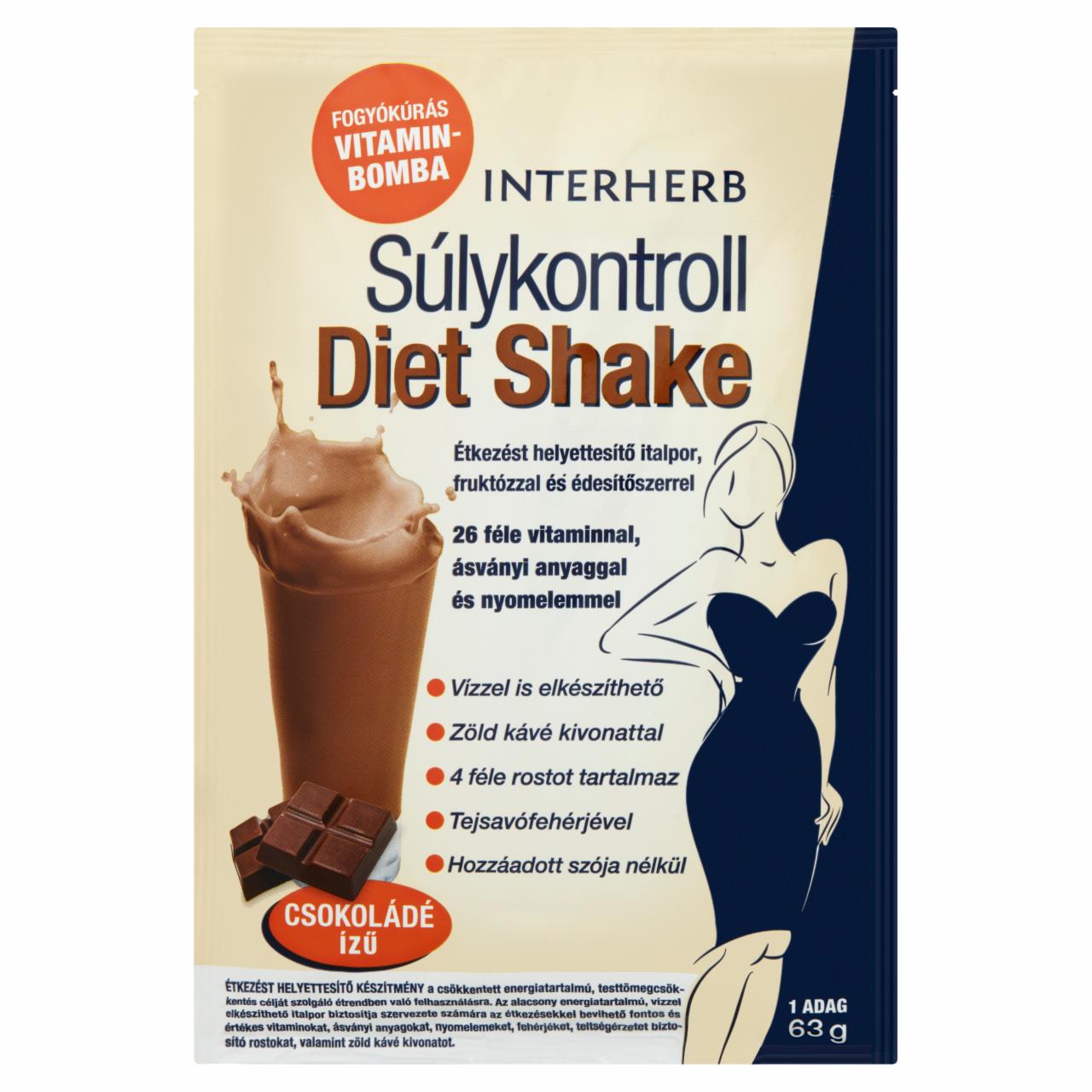 Photo - Interherb Weight Control Diet Shake Chocolate Flavoured Meal Replacement Drink Powder 63 g