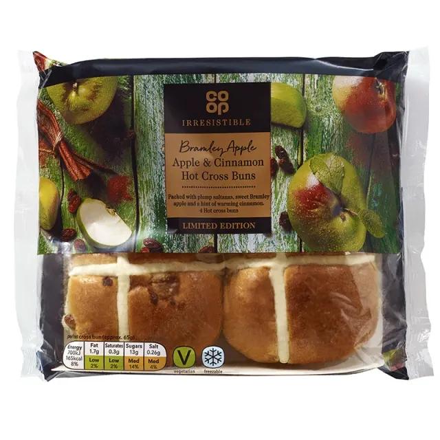 Photo - Apple & Cinnamon Hot Cross Buns Coop