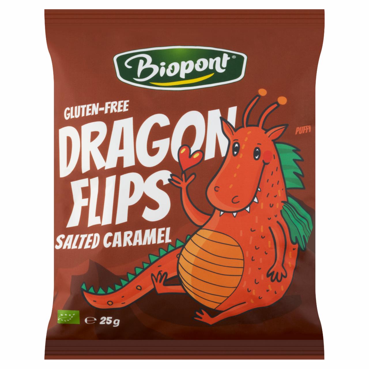Photo - Biopont Dragon Flips Organic Gluten-Free Corn Flips with Salted Caramel 25 g