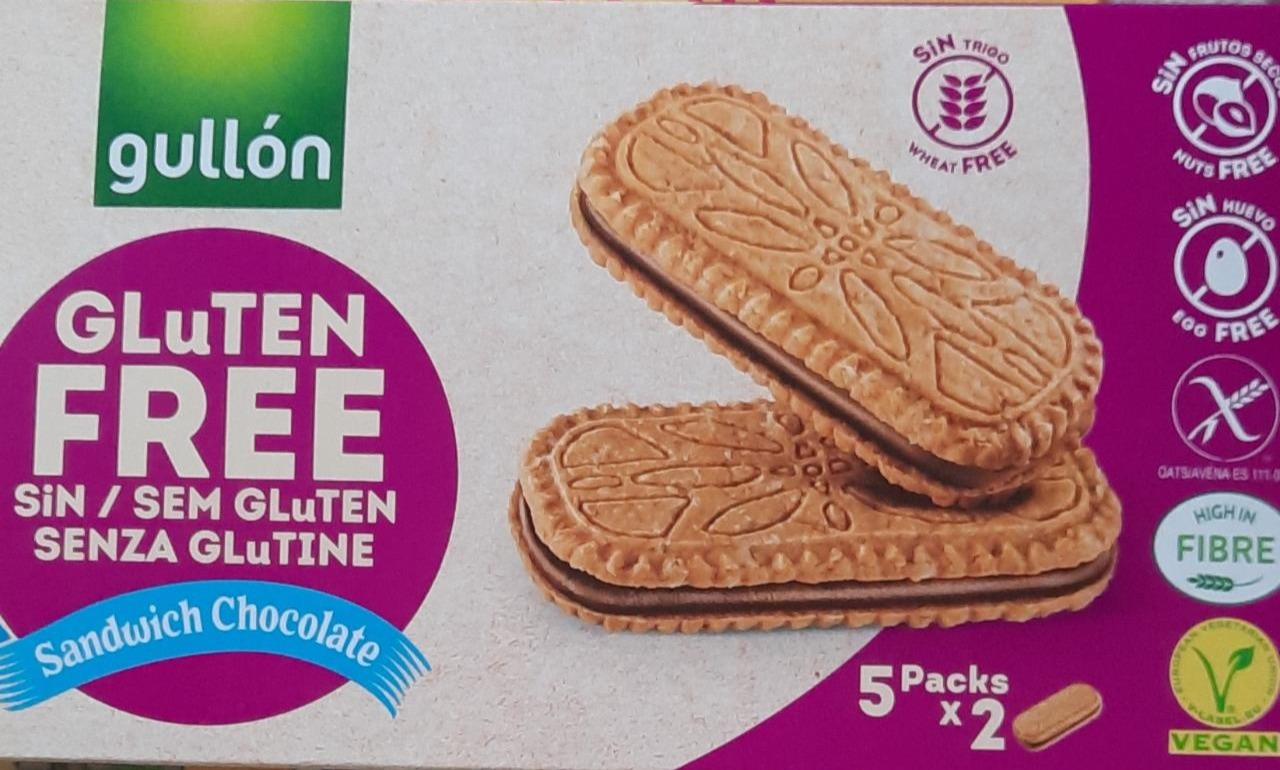 Photo - Gluten-Free Sandwich Biscuit with Chocolate Flavoured Cream Filling Gullón