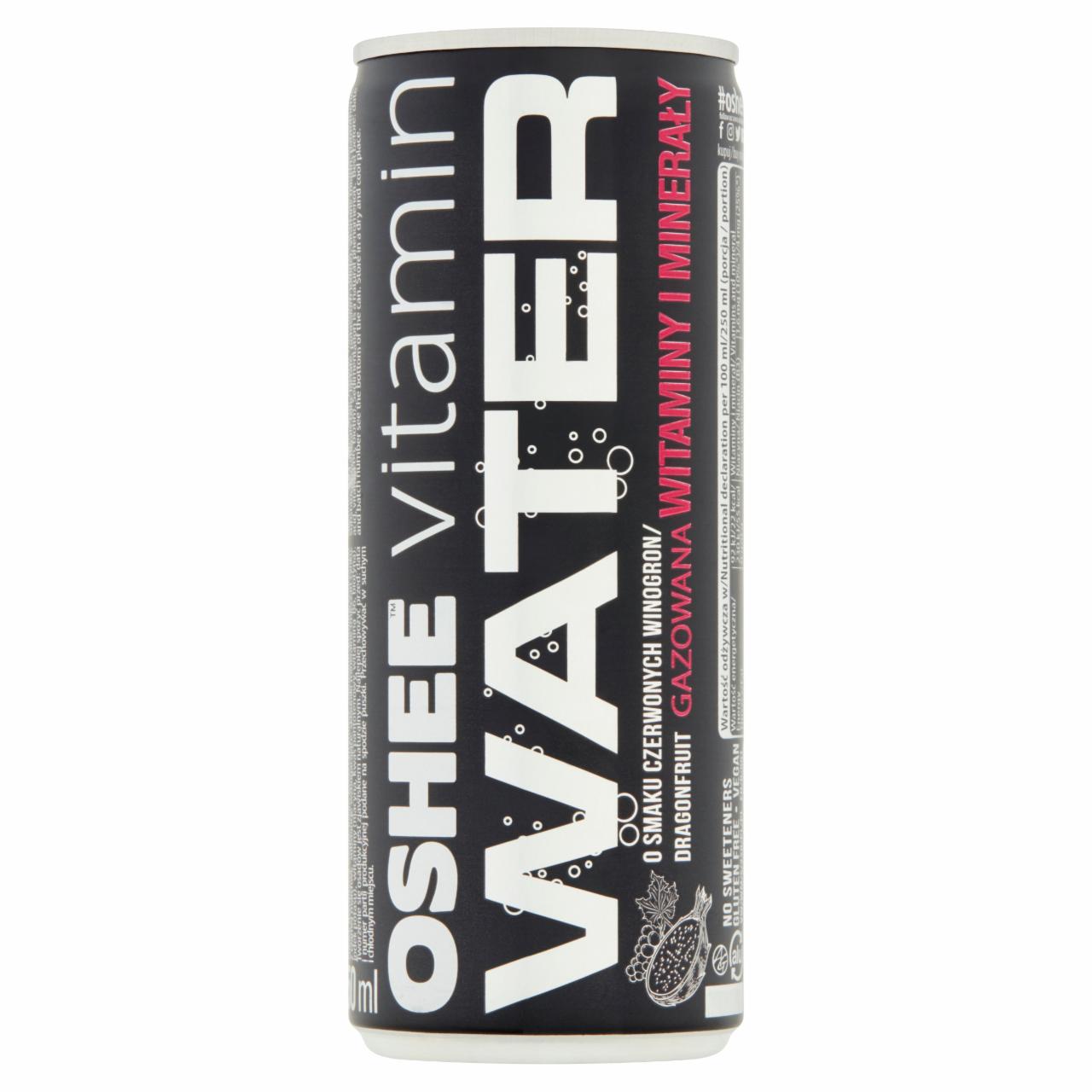 Photo - Oshee Vitamin Water Red Grape and Dragonfruit Flavoured Sparkling Drink 250 ml