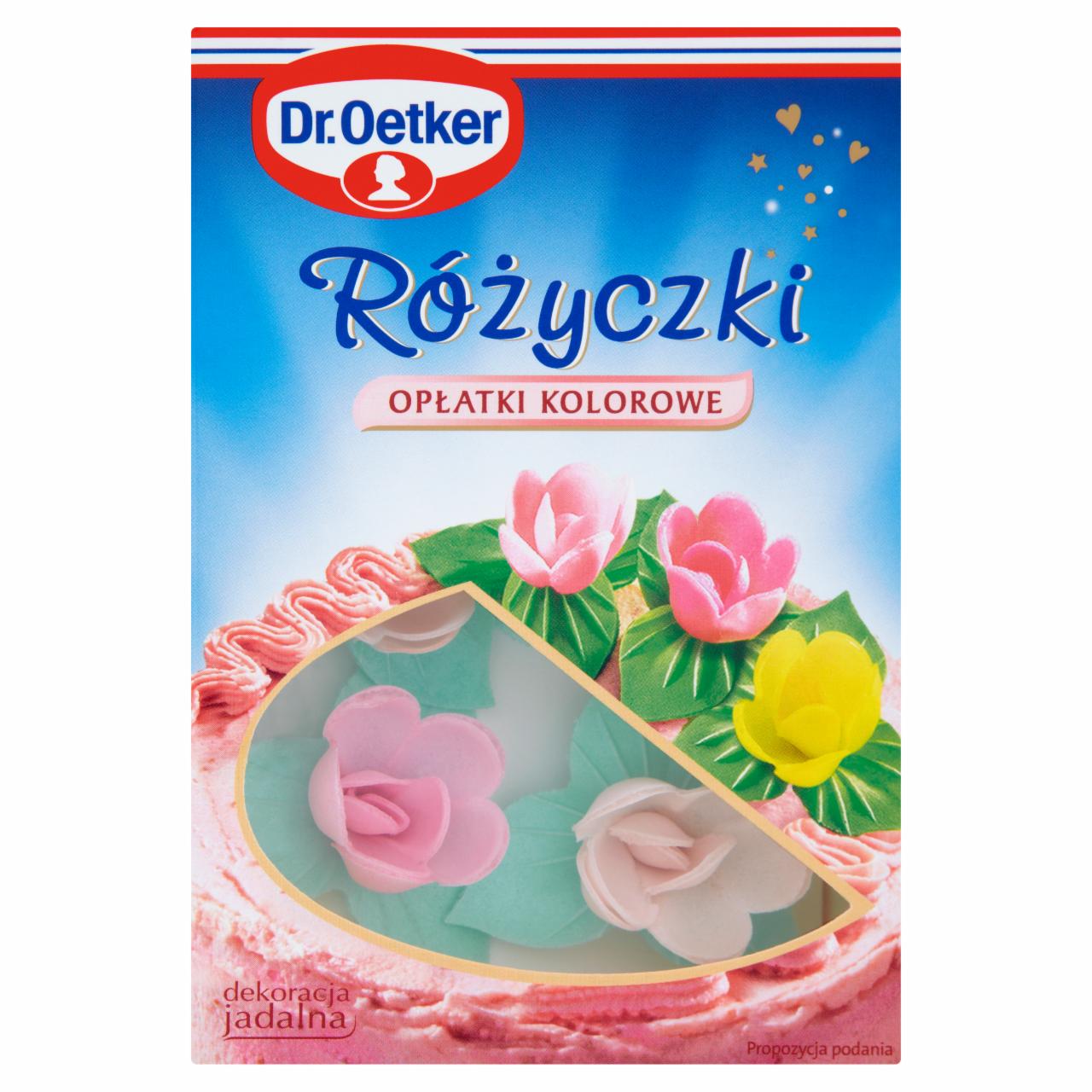 Photo - Dr. Oetker Coloured Wafer Roses 6 Pieces