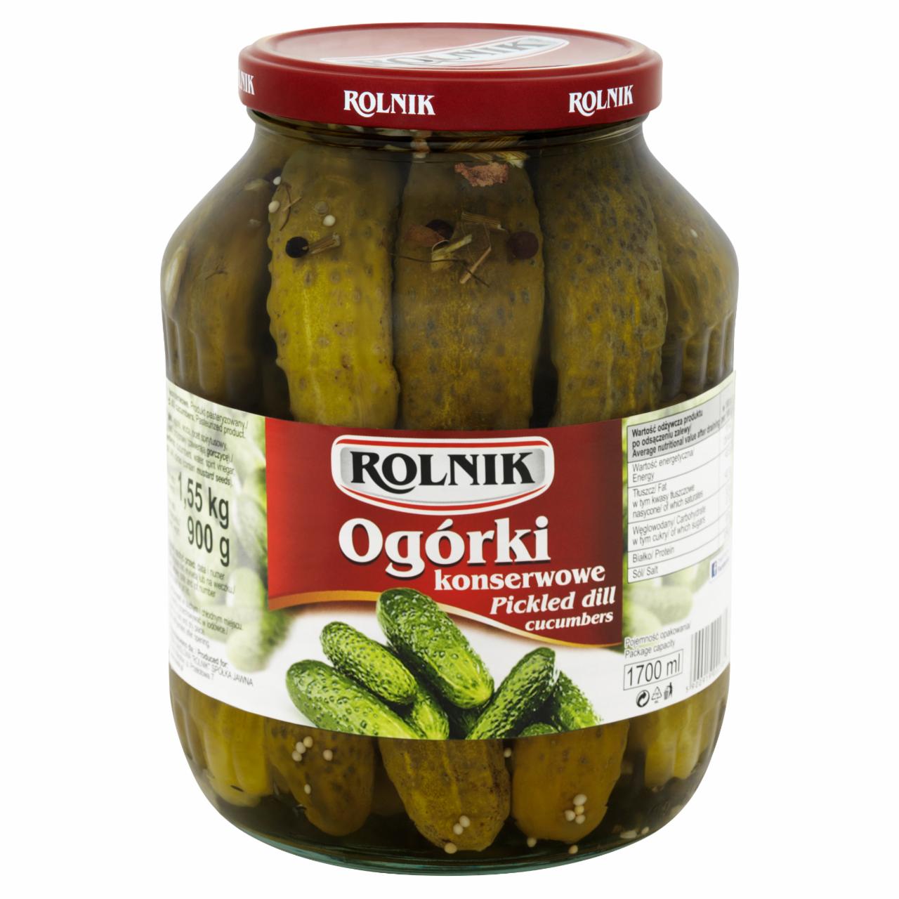 Photo - Rolnik Pickled Dill Cucumbers 1.55 kg