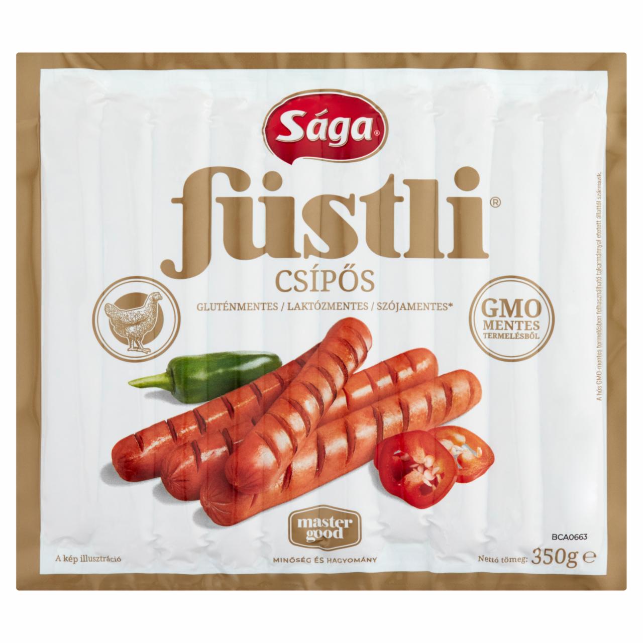 Photo - Sága Füstli Smoke Flavoured, Spicy Chicken Product with Jalapeno Paprika 350 g