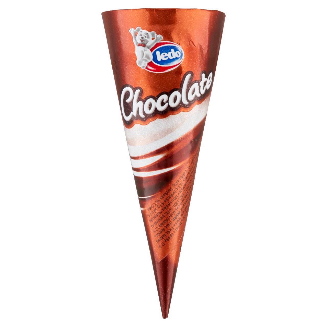 Photo - Ledo Chocolate Ice Cream in Cocoa Coated Cone with Hazelnut and Chocolate Pieces 120 ml