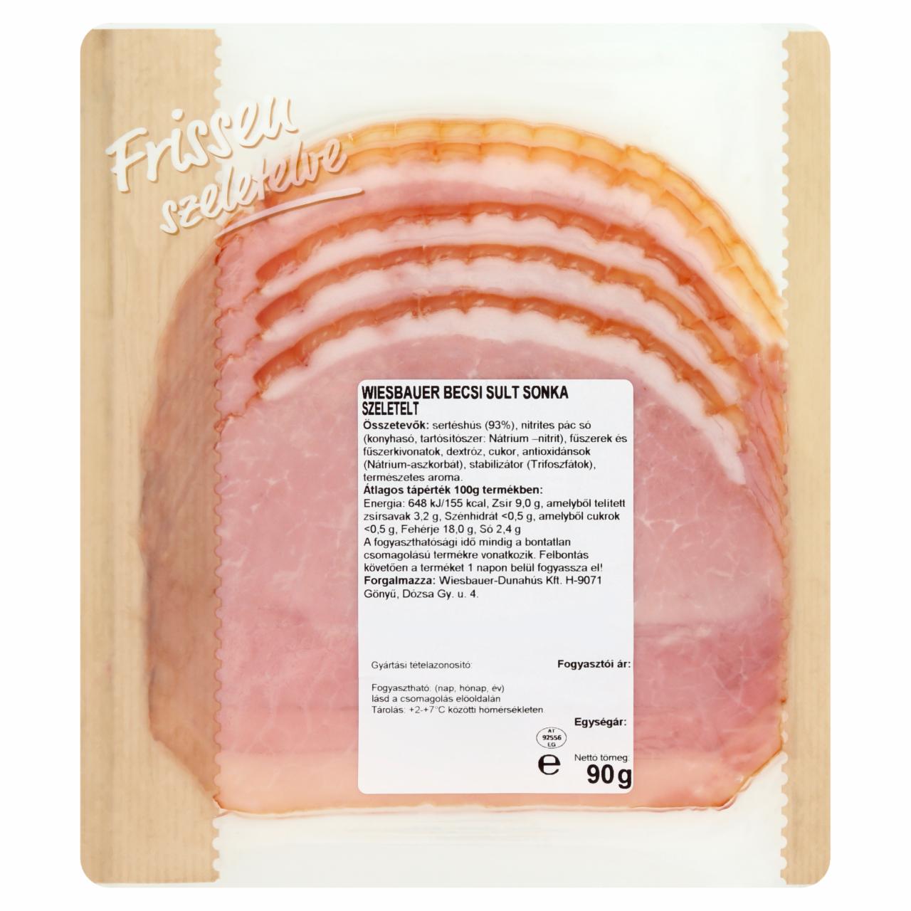Photo - Wiesbauer Sliced Wiener Roasted Ham 90 g