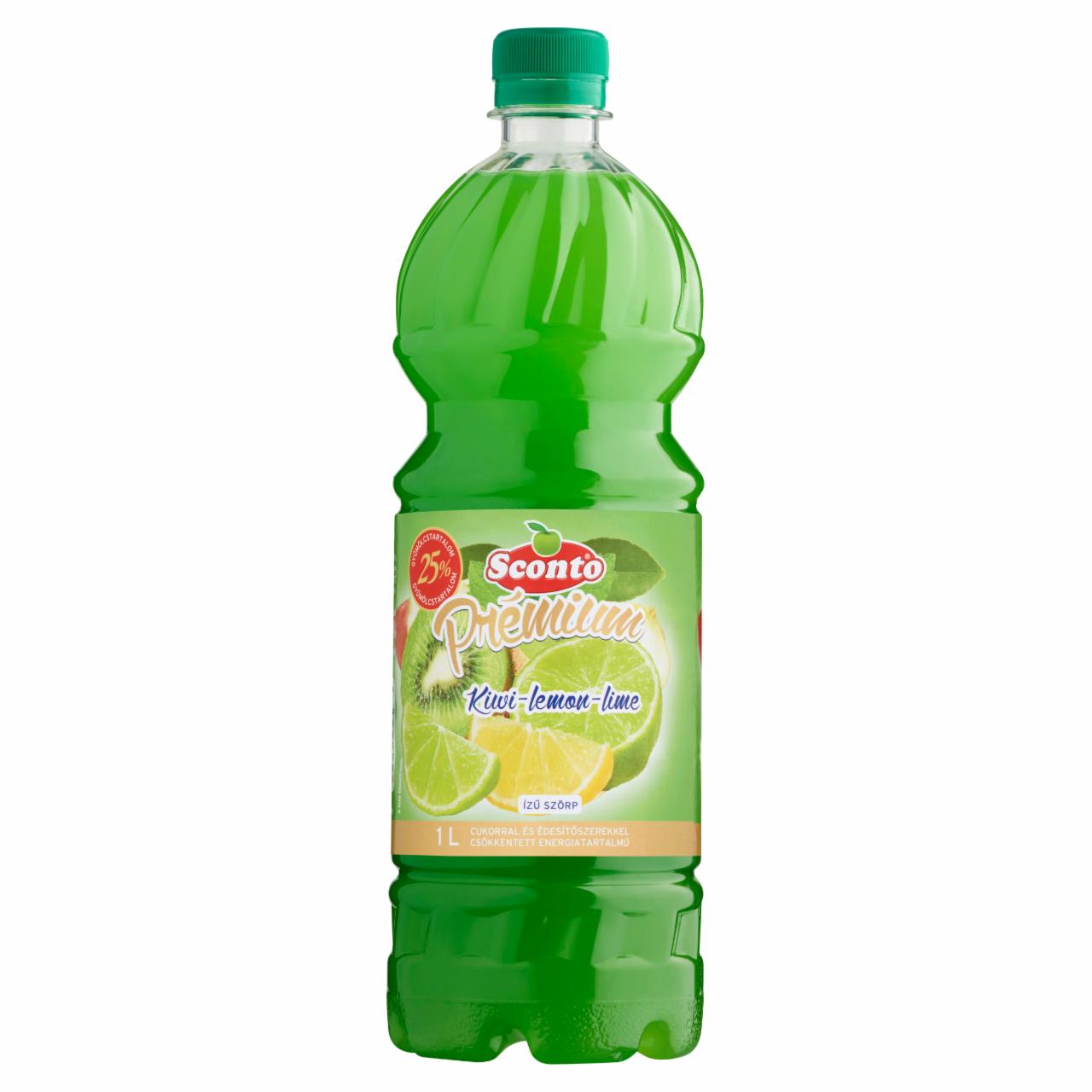 Photo - Sconto Prémium Low-Energy Kiwi-Lemon-Lime Flavoured Syrup 1 l