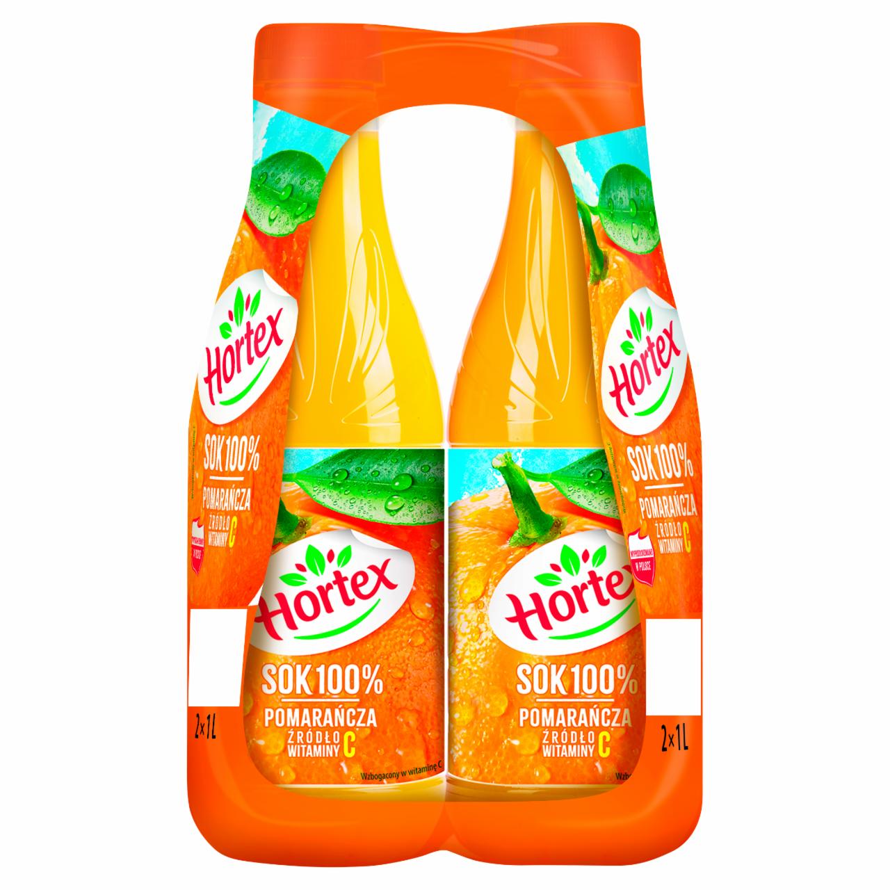 Photo - Hortex Orange 100% Juice 2 x 1 L