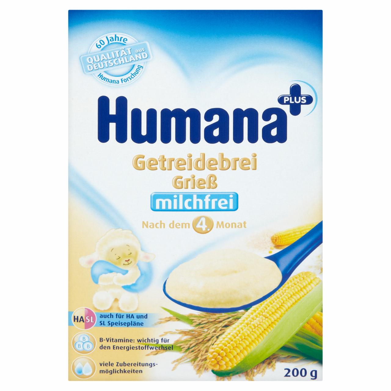 Photo - Humana Plus Milk-Free Semolina Cereals 4+ Months 200 g