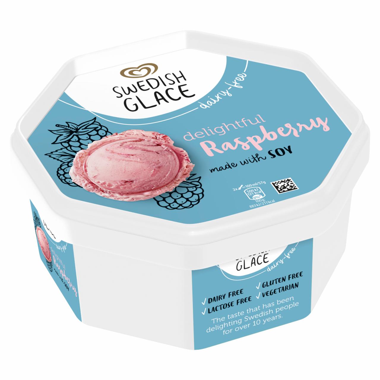 Photo - Swedish Glace Lactose-Free Raspberry Flavoured Ice Cream with Raspberry Sauce 750 ml