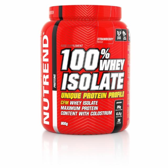 Photo - 100% whey isolate strawberry Nutrend