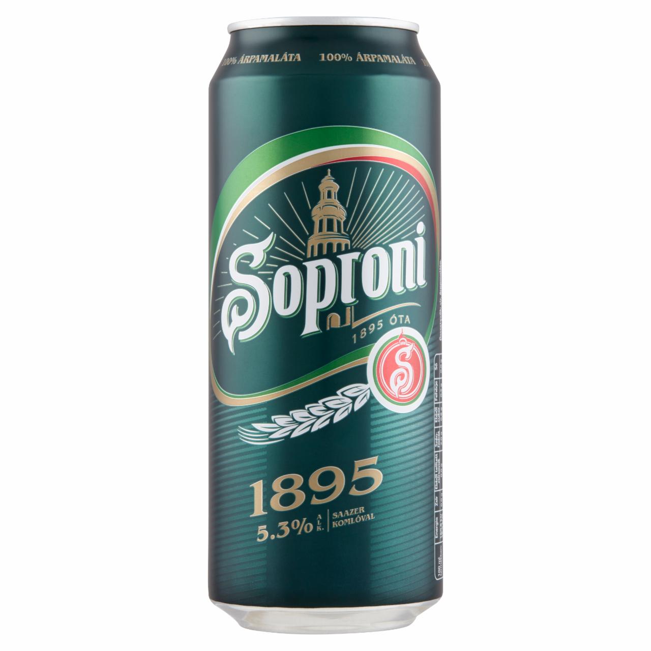 Photo - Soproni 1895 Premium Lager Beer 5,3% 0,5 l Can