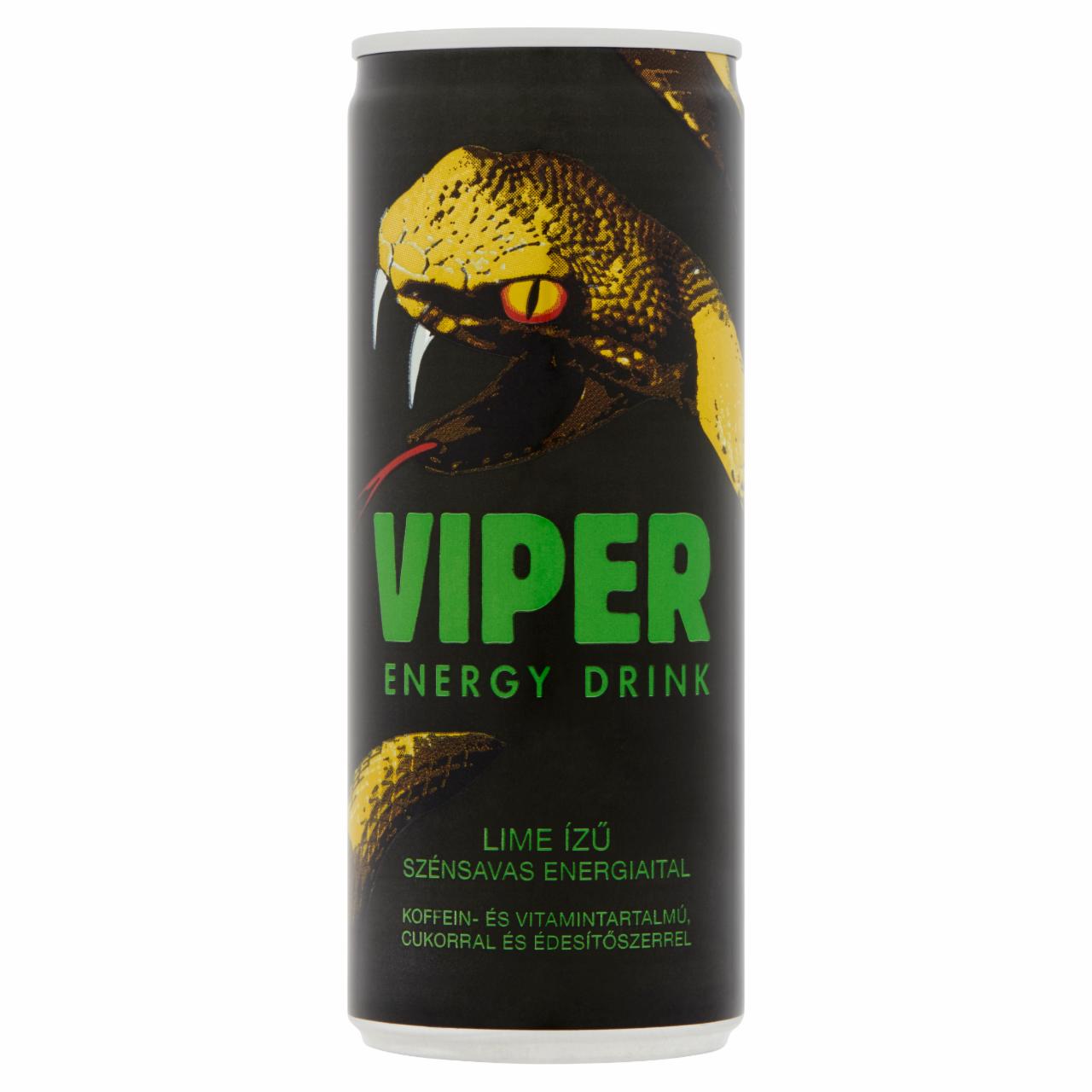 Photo - Viper Caffeine- and Vitamin Content Lime Flavoured Energy Drink with Sugar and Sweetener 250 ml