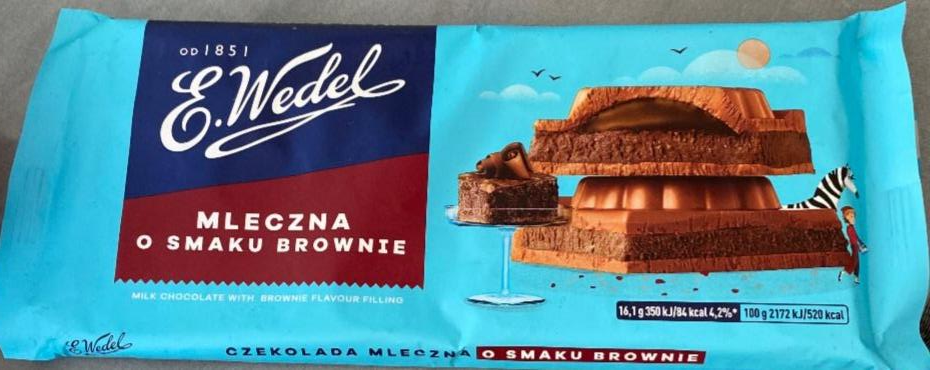 Photo - E. Wedel Milk Chocolate with Brownie Flavour Filling 290 g
