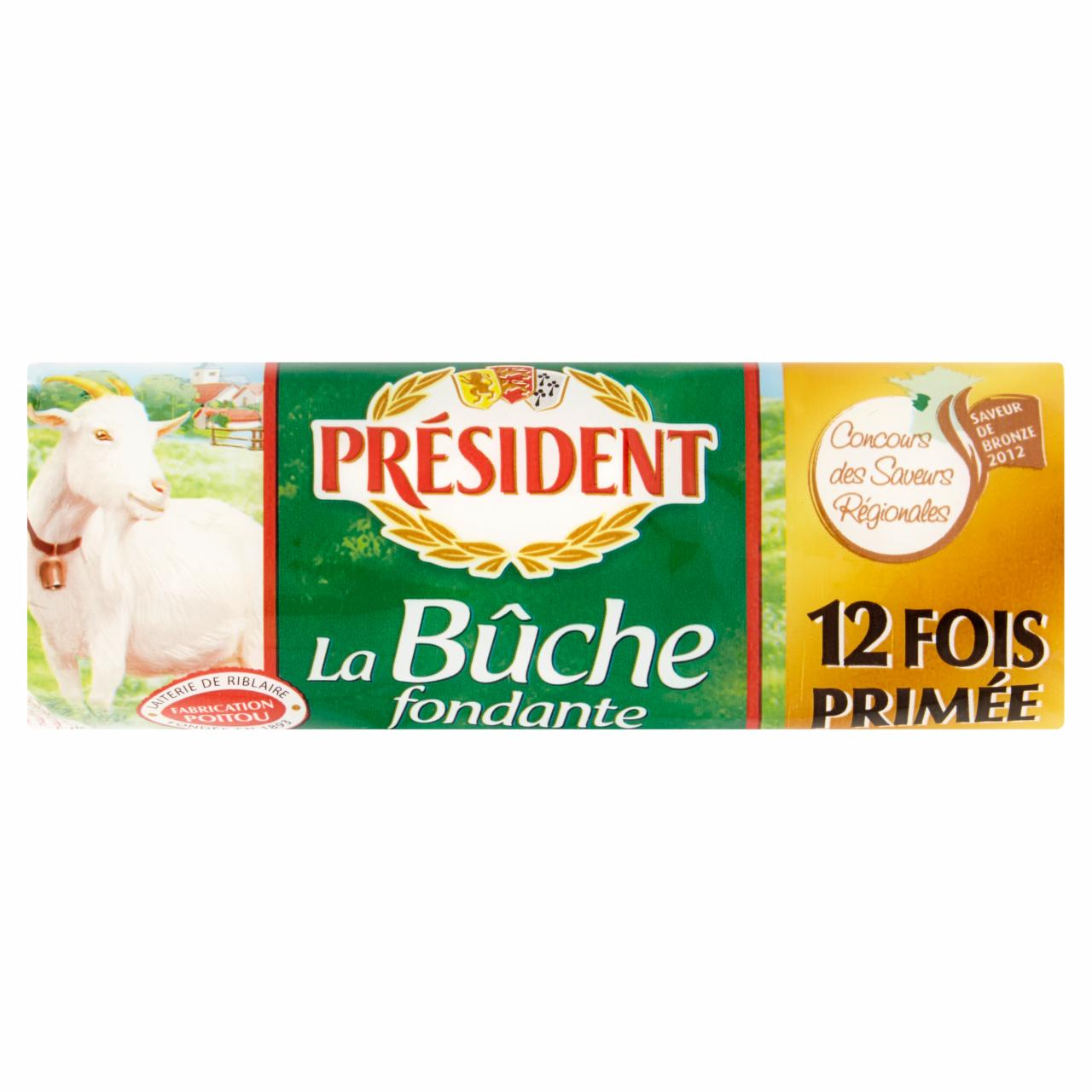 Photo - Président La Buche Fat, Light Goat Cheese 180 g