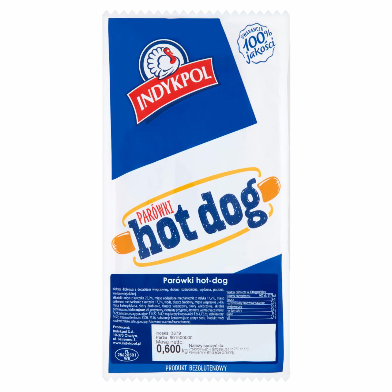 Photo - Indykpol Hot Dog Thin Sausages 600 g