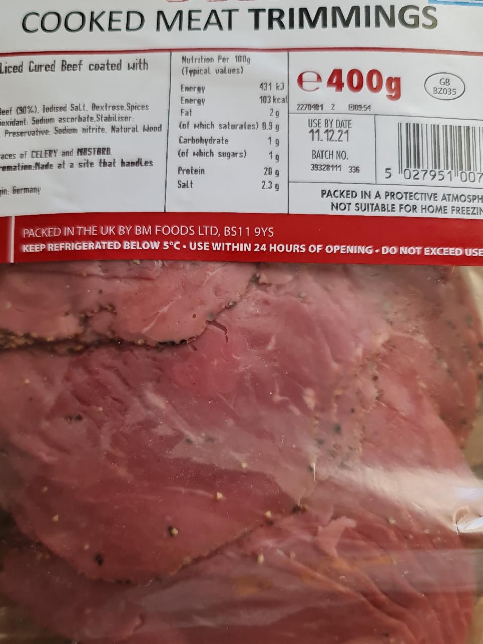 Photo - Beef cooked meat trimmings Aldi